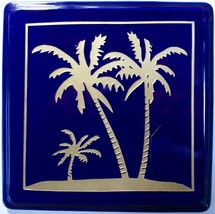 Trivet Souvenir Tile with Palm Trees Corking Back - £8.40 GBP