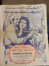 Sinbad The Sailor Movie Poster Reprint from the late 50s-60s 24.5&quot; x 18.5&quot;  - £23.98 GBP