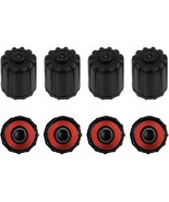 8 Pack Plastic Tire Valve Stem Caps for Tesla OEM Valves with Rubber Black - $125.85 MXN