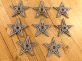 8 Cast Iron Stars Washer Texas Lone Star Ranch 4 1/8&quot; Large **SOME RUST** - $24.99