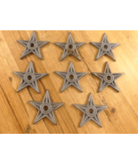 8 Cast Iron Stars Washer Texas Lone Star Ranch 4 1/8&quot; Large **SOME RUST** - $455.58 MXN