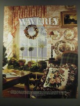 1991 Waverly Woodland Toile Ad - Waverly Fabrics Wallcoverings Home Fashions - £14.56 GBP