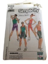 Simplicity Sewing Pattern 8562 Tank Top Shorts Sherry Holt Athletic Wear 1980s M - £4.77 GBP