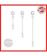 Elegant Sterling Silver 3-Pc Chain Set - 1, 2, 3 Inch Extensions for Jew... - $31.66 CAD