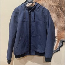 Levi&#39;s Softshell Hooded Fleece Lined Jacket Mens Size Large Blue - $68.98