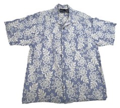 Op Ocean Pacific Mens Blue Hawaiian Short Sleeve Button Up Shirt Medium - £14.76 GBP