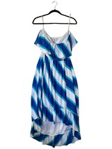 Lilly Pulitzer Womens Dress Off Shoulder High Low Midi Caldwell Sail Stripe M - £28.38 GBP