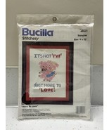 Vtg Bucilla Sampler 9”x12”Pigs Hugging Its Not Fat Just More To Love 49531 USA - $14.80