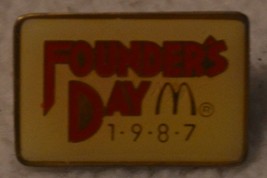 McDonald&#39;s Founder&#39;s Day Pin 1987 - $11.29