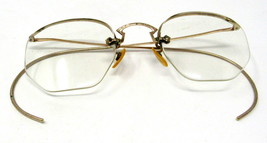 12k Gold Wire Rim Glasses Viopake Lenses Vintage 1945 Spectacles Wearabl... - $72.26