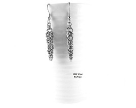 NEW Chain Maille Link Earrings Durable Stainless Steel Spike Jewelry ORR What - £31.79 GBP+