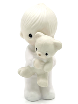 Precious Moments 1982 Jesus Loves Me - Boy Holding Bear Figurine E-9278 - £23.11 GBP