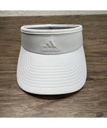 Adidas Aeroready Lightweight White Sun Visor Adjustable Strap Hat Cap KG JD - $185.28 MXN
