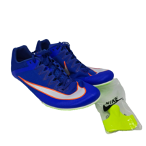 Nike Zoom Rival Sprint Racer Men Size 9 Blue Safety Orange Track n Field... - £50.68 GBP