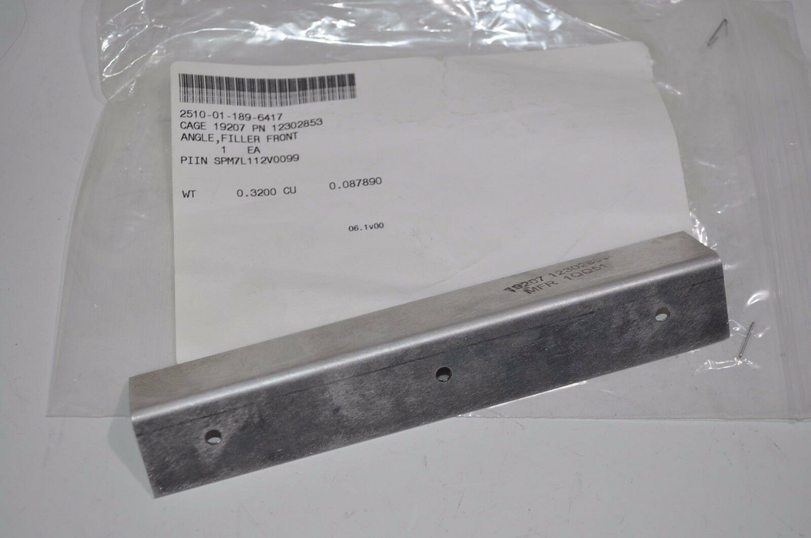 M939 5-Ton 6x6 Truck Angle - Filler Front Part# 12302853  NSN# 2510-01-1... - $14.54