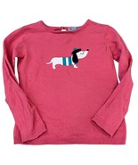 Jacadi Paris Pink Dachshund Sweater Long Sleeve Crew Neck Girls 8A 128cm... - $635.99 MXN