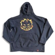VTG Spitfire Mens Hoodie Sweatshirt L Flame Logo Faded Black Skateboardi... - $49.45