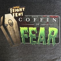 Got Worms Mens X-Large T-Shirt Six Flags Fright Night Coffin Of Fear Hal... - $16.66