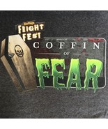 Got Worms Mens X-Large T-Shirt Six Flags Fright Night Coffin Of Fear Halloween - $16.66