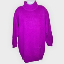 VTG NWT PAUL ET DUFFIER fuchsia lambswool &amp; angora blend 80s 90s sweater... - $53.22