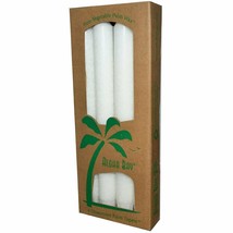 Aloha Bay Palm Wax Candles White Unscented 9&quot; Tapers 4 pack - £10.53 GBP