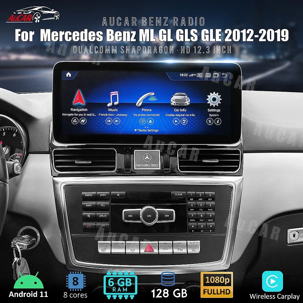 For Mercedes Benz ML GL GL-CLASS W166 2012-2019 Android 11 head unit tablet car - £1,240.77 GBP+