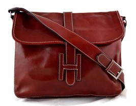 Leather hobo bag men satchel messenger bag shoulder bag crossbody red leather - £146.60 GBP