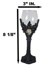 Blood Moon Gothic Dark Alchemy Raven Crow And Skulls Glass Wine Goblet Chalice - £23.59 GBP