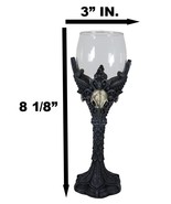 Blood Moon Gothic Dark Alchemy Raven Crow And Skulls Glass Wine Goblet C... - $40.83 CAD