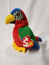 Ty Beanie Baby Jabber The Parrot Tropical Bird Birthday October 10 1997 ... - $24.74