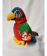 Ty Beanie Baby Jabber The Parrot Tropical Bird Birthday October 10 1997 ... - £19.46 GBP
