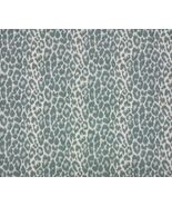 BALLARD DESIGNS KNOX BLUE ANIMAL LEOPARD PRINT MULTIUSE FABRIC BY YARD 54"W - $35.63