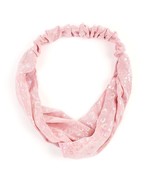 Nollia Ladies Criss Cross Elastic Stretch Headband Pink Cheetah Sparkle ... - $10.69
