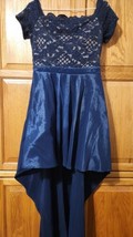 Asymmetrical Blue Evening Dress, Bridesmaid Dress, Prom Dress, Birthday... - £19.01 GBP