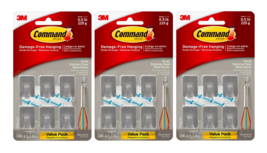 Command Small Stainless Steel Metal Hooks, 6 Hooks, 8 Strips 3 Pack - £12.90 GBP