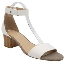 H by Halston Women Block Heel Ankle Strap Sandals Lexi Size US 9M White Leather - £19.05 GBP