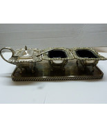 Antique English Silverplated Copper Serving Vessels, Lion Feet, Original... - $96.60