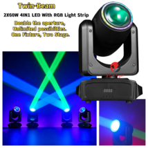 Disco Dj Event LED Double-head Beam Moving Head Light with Ring Stage Li... - $234.30