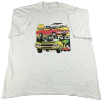1970s Ford Torino Cobra Muscle Car T-shirt 2x Grey Vintage Made In USA J... - $28.05