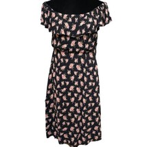 Betsey Johnson Pink Floral Off The Shoulder Dress Womens Size 4 - £39.22 GBP