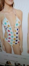 Wildfox  Vintage Hearts White Multicolor Tie Bikini Swim Bottoms sz XS - $353.96 MXN