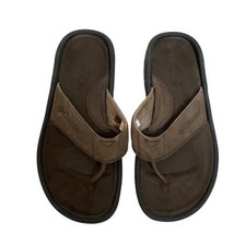 Columbia Tango Thong Sandal Mens Size 8 Brown Leather Slip On Slide Fishing - £14.89 GBP