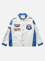 Motorcycle PU Leather Stitching Racing Jacket - $44.99