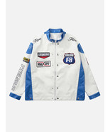 Motorcycle PU Leather Stitching Racing Jacket - $63.13 CAD