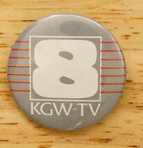 Vintage Pinback Button Portland Oregon Channel 8 KGW TV Promo Souvenir - $9.89