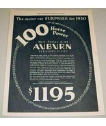 1930 Print Ad Auburn Cars New Series 8-95 Straight Eight 100 HP - $15.26