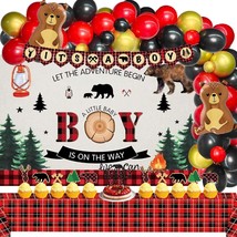 106 PCs Lumberjack Baby Shower Decorations for Boys--FREE SHIPPING! - £15.66 GBP