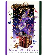 Mardi Gras New Orleans Frankie Flores Vintage 1989 Postcard Jester Art 4x6&quot; - £6.87 GBP