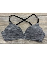 Victoria&#39;s Secret Bra No-Wire Padded  32 D Heather Grey/Black Adjustable... - £13.03 GBP