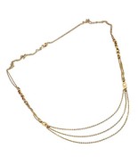 Vintage! Christian Dior Solid 18k Gold CD Three Strand 28" Long Necklace Germany - $178,085.19 MXN
